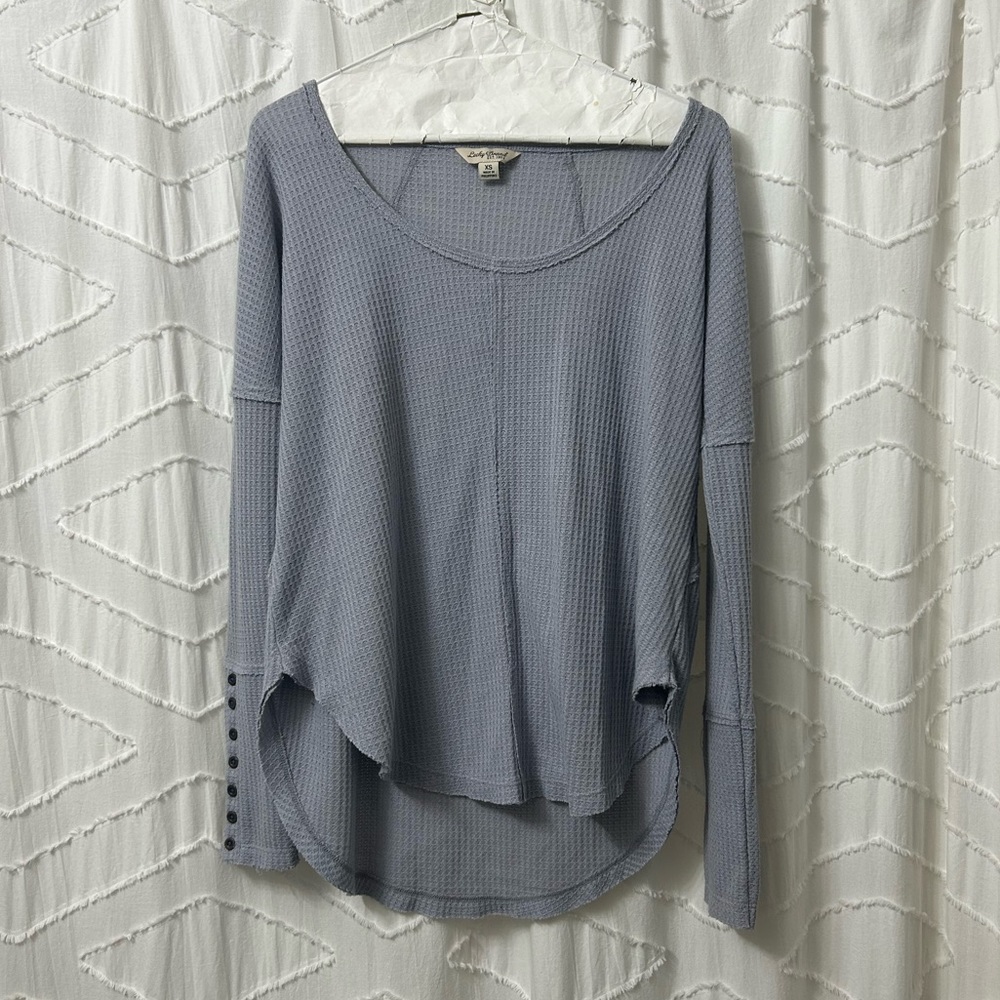 Lucky Brand Button Sleeve Knit Top